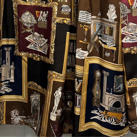 J.Crew Collection Library Book Themed Printed Silk Mini Skirt 0 - Picture 4 of 13